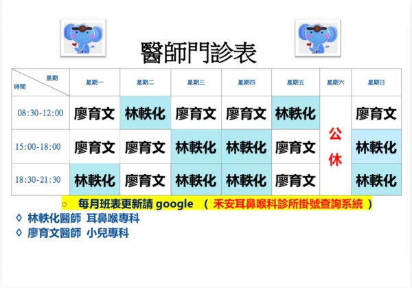 禾安耳鼻喉科診所掛號查詢系統