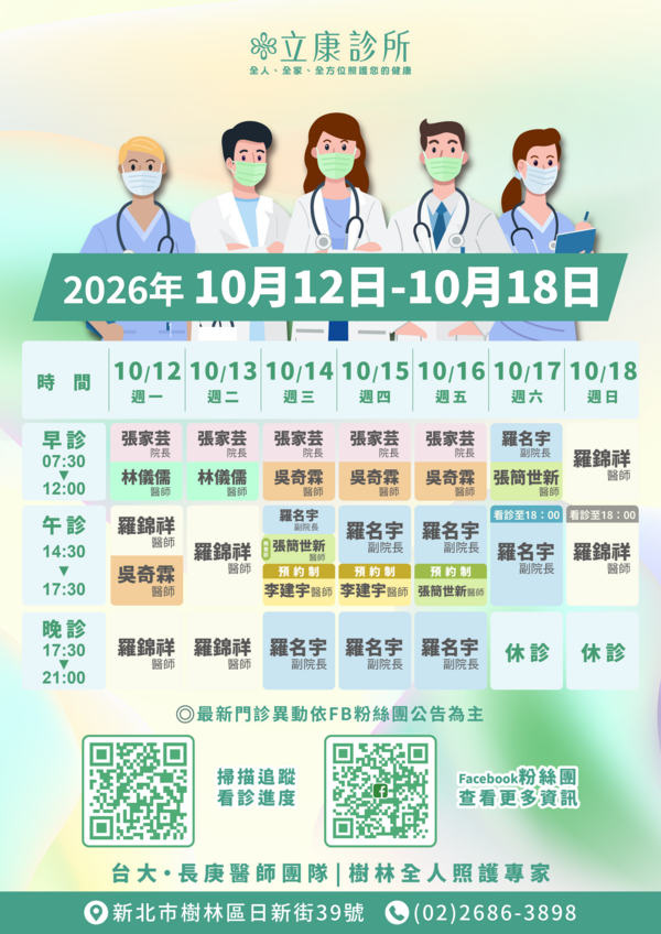 立康診所 l 台大 ．長庚主治醫師團隊