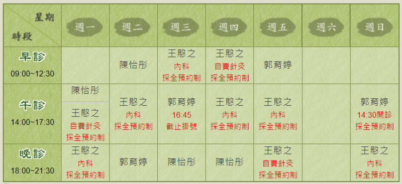 門診時間